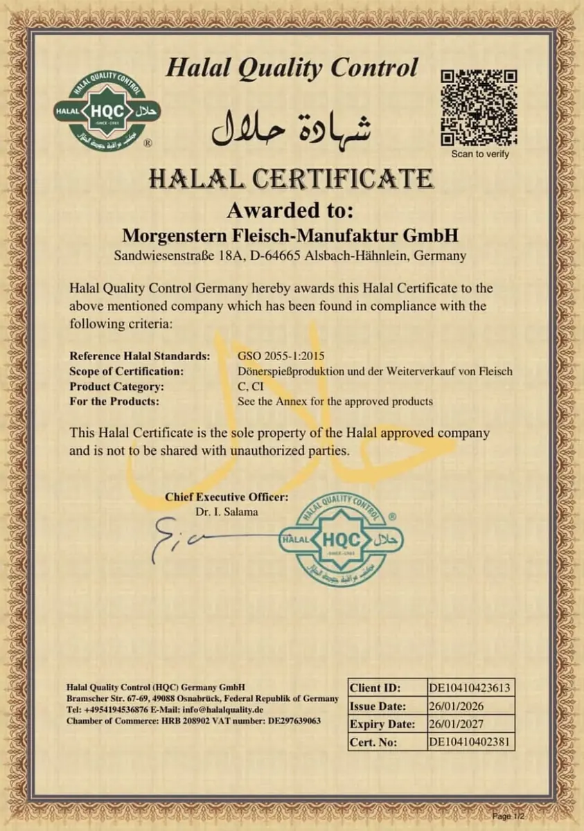 Halal Zertifikat